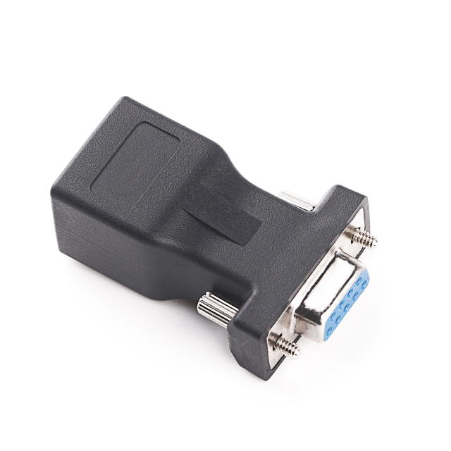 RJ45 to DB9 Adapter RS232 Serial Port COM to RJ45 Male to Female Network Port Converter