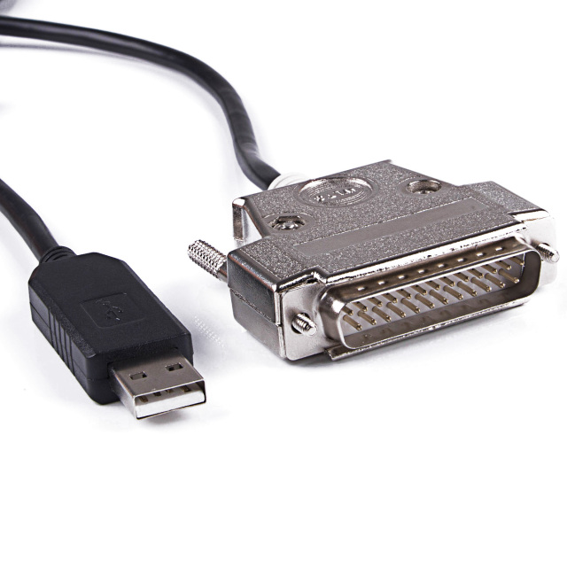 FTDI USB to DB25 Male RS232 Serial Converter Apdater Null Modem Crossover Printer Programming Cable for Epson TM-T88V Printer