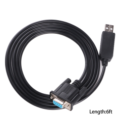 Null Modem Adapter Cable PL2303 USB to RS232 Serial D-sub 9 Pin DB9 Female Crosswire rollover Converter Cable