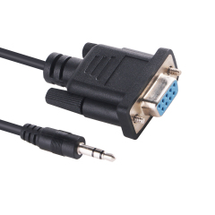 DB9 Serial Cable for APC Network Management Card AP9630 AP9631 940-0299A, DB9 to 2.5mm TRS Audio Jack AJ RS232 Connector