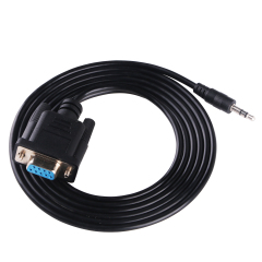 DB9 Serial Cable for APC Network Management Card AP9630 AP9631 940-0299A, DB9 to 2.5mm TRS Audio Jack AJ RS232 Connector