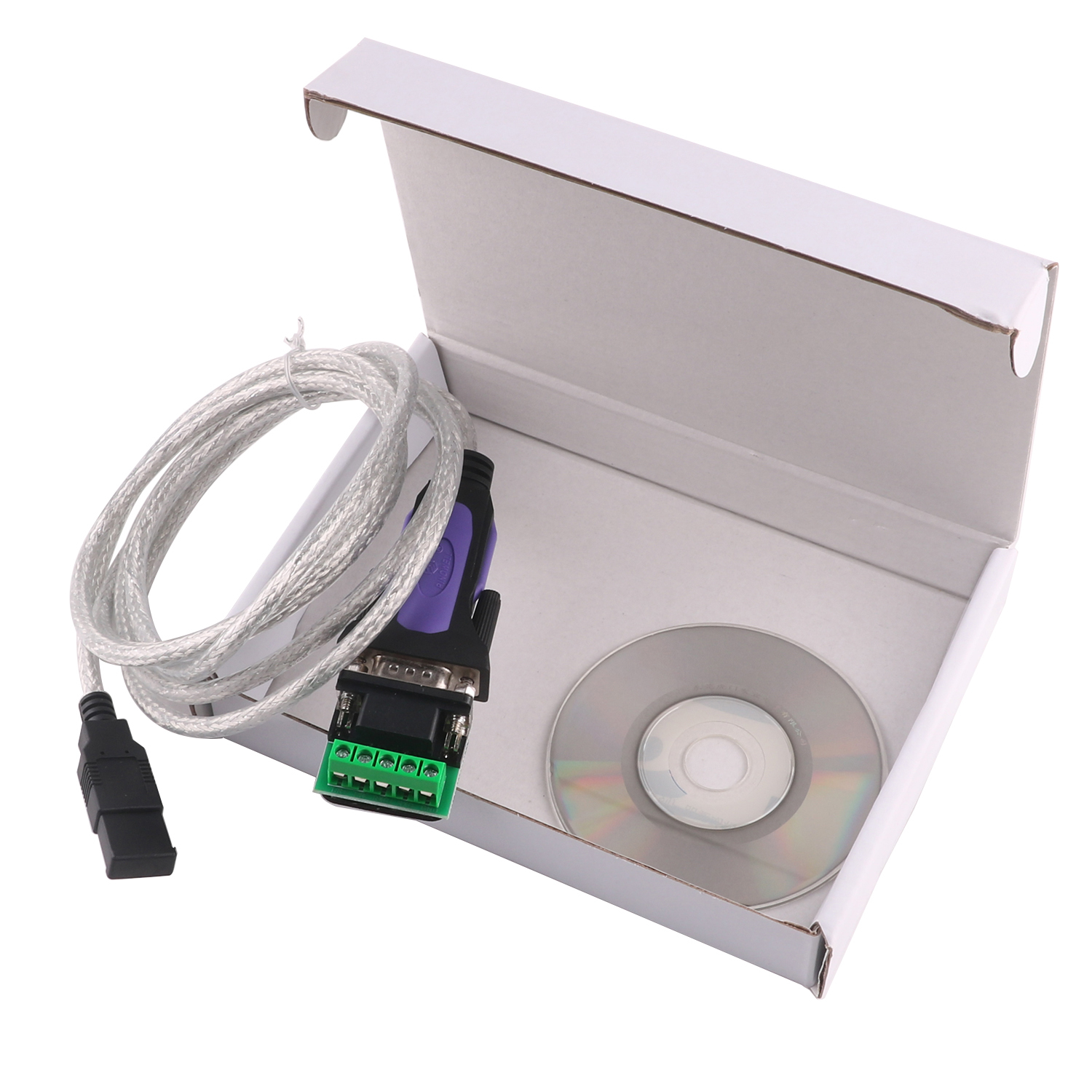 USB to DB9 Male RS232 Serial Cable FTDI Standard DB9 Male 9 Pin 9P with DB9 to Screw Terminal Adapter