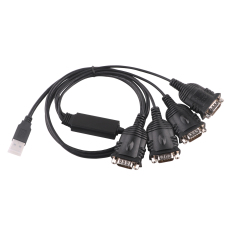 USB to RS232 Serial Cable DB9 D-Sub 9 Pin COM Male Multiple 4 Ways Port Channels FTDI FT4232 Converter Adapter