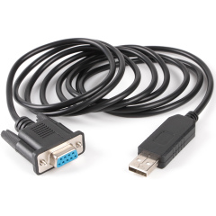 Null Modem Adapter Cable PL2303 USB to RS232 Serial D-sub 9 Pin DB9 Female Crosswire rollover Converter Cable