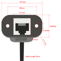 6P Dupont Header to RJ12 RJ11 Screw Panel Mount Extension Cable