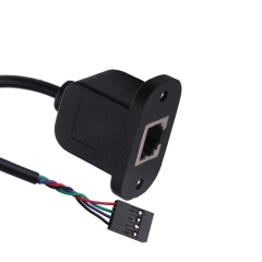 4P Dupont Header to RJ12 RJ11 Screw Panel Mount Extension Cable