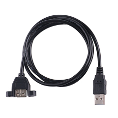 Panel- Mount USB 3.0 Extension Cable, 1ft/30cm USB 3.0 Male to Female with Screw Hole Panel Mount Adapter External Cable