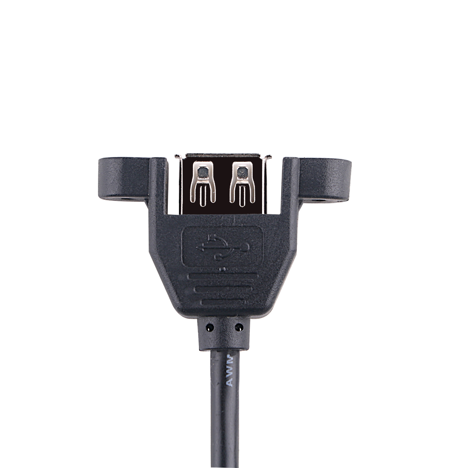 Panel- Mount USB 3.0 Extension Cable, 1ft/30cm USB 3.0 Male to Female with Screw Hole Panel Mount Adapter External Cable