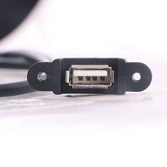 Panel- Mount USB 3.0 Extension Cable, 1ft/30cm USB 3.0 Male to Female with Screw Hole Panel Mount Adapter External Cable