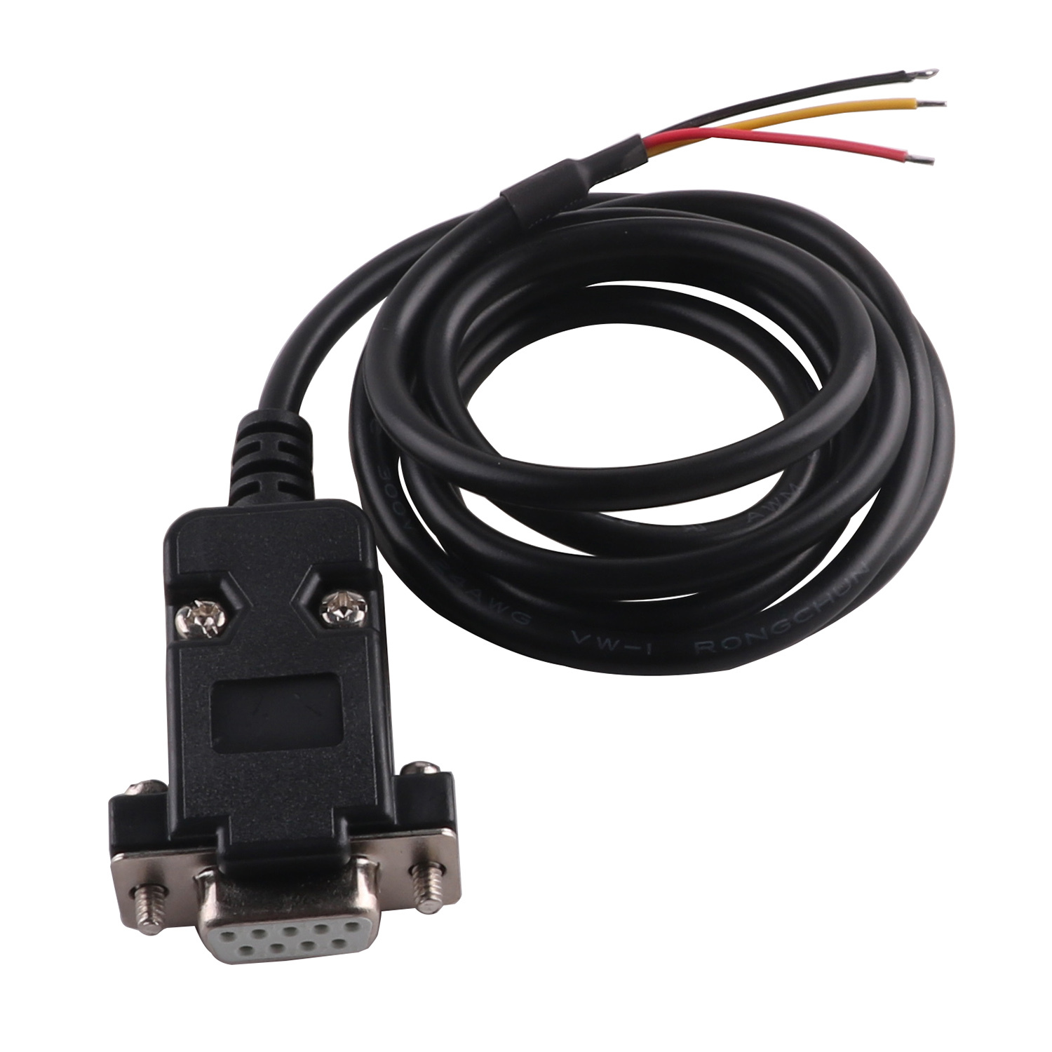 DB9 D-Sub 9 Pin Male/Female RS232 to Wire End Serial Adapter Converter 3 Pins 3P Cable