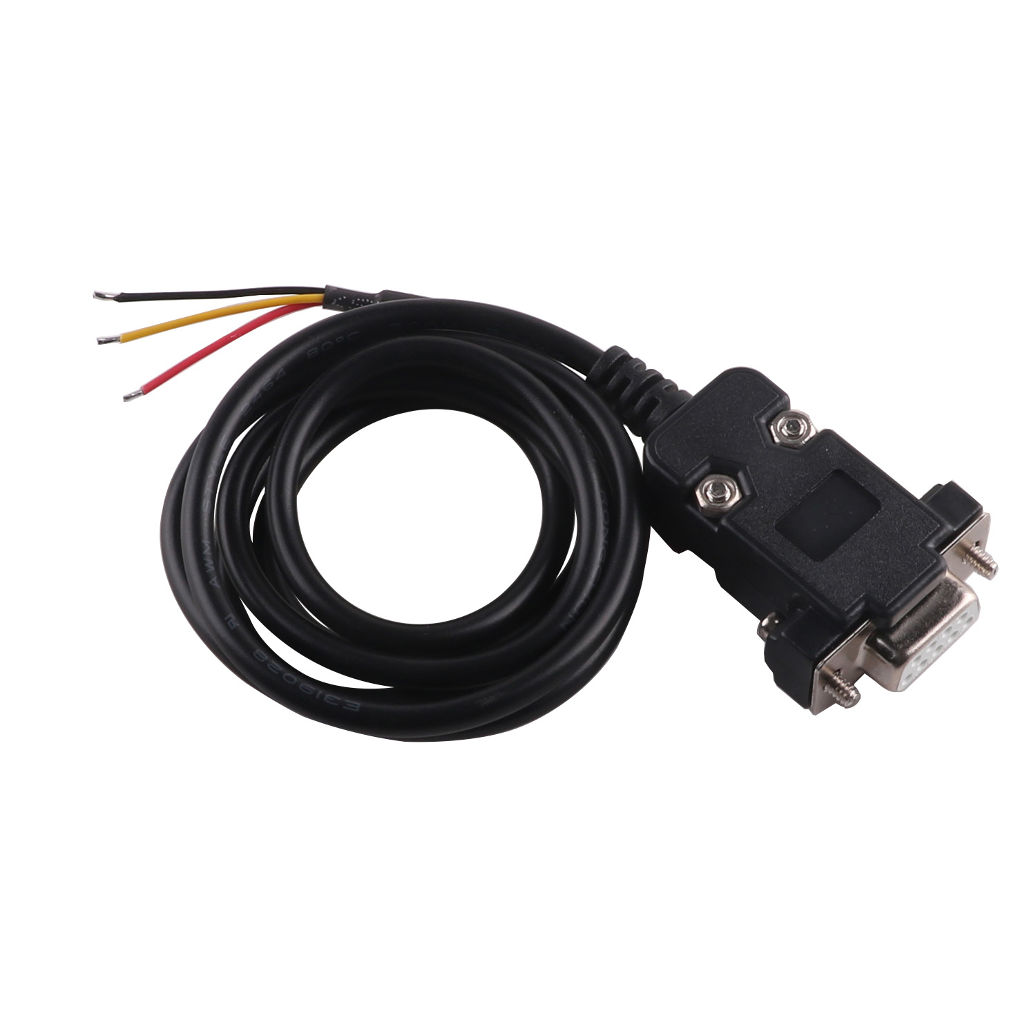 DB9 D-Sub 9 Pin Male/Female RS232 to Wire End Serial Adapter Converter 3 Pins 3P Cable