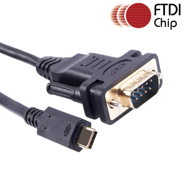 USB Type C USBC Typec to RS232 Serial Cable Converter PDA DB9 Male 9 Pin Cable Adapter FTDI for Win 11 10 7 8.1