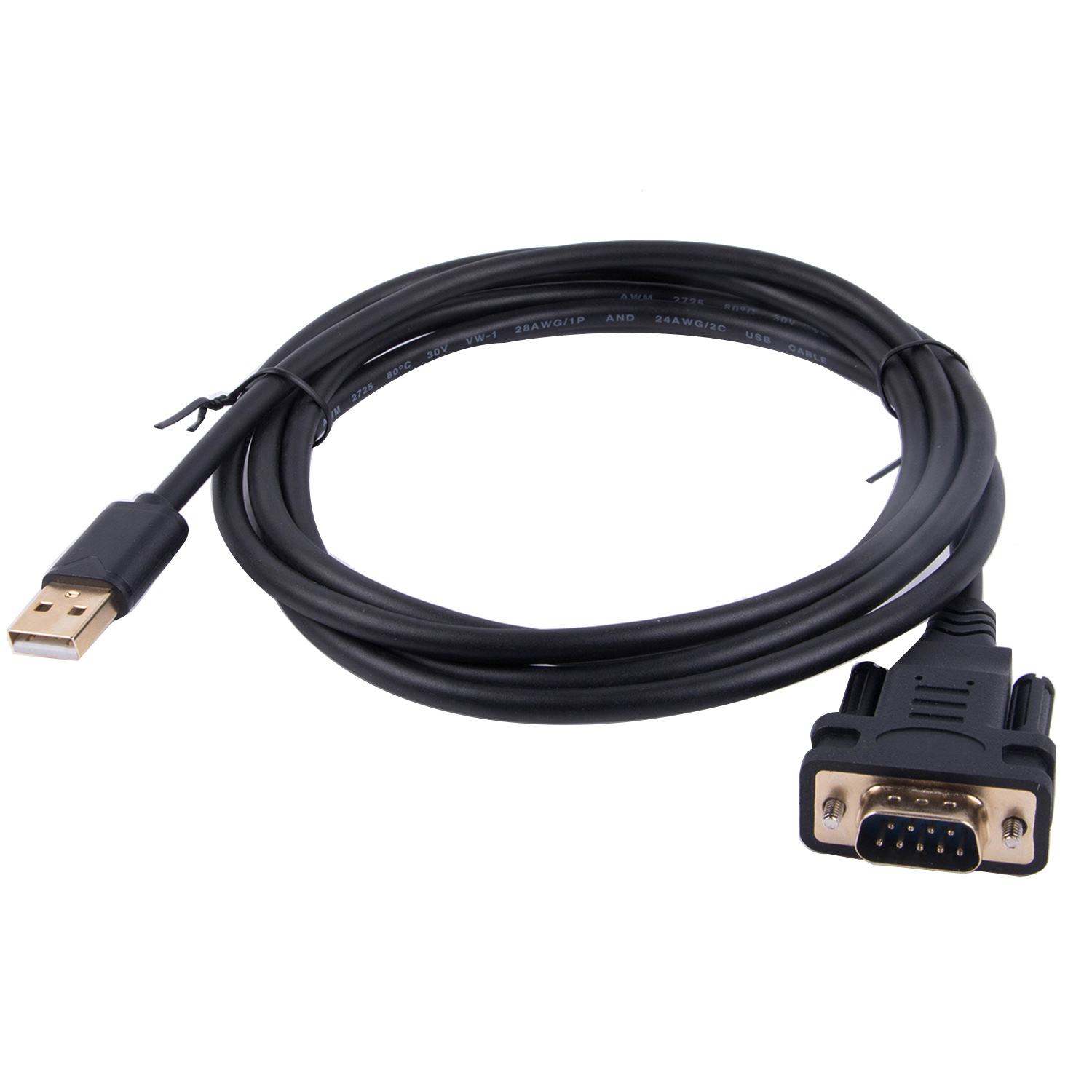 USB to RS232 Serial Cable Converter PDA DB9 Male 9 Pin Cable Adapter FTDI for Win 11 10 7 8.1 XP Vista Mac OS Linux