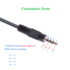 USB to 3.5mm Stereo Audio Jack TRRS RS232 Serial Adapter Converter Cable With 4P TX RX GND VCC CP2102 for Win 11 10 8 Mac OS