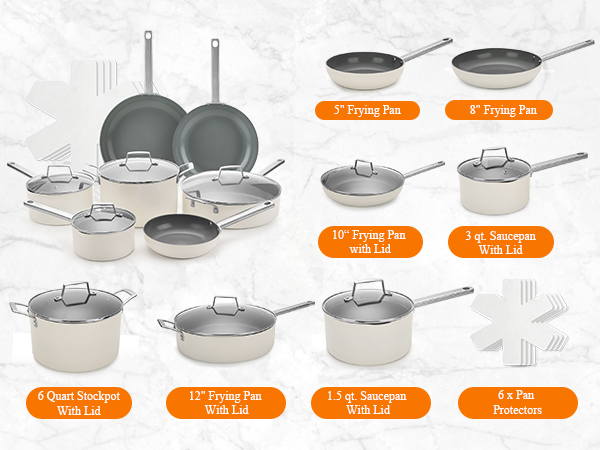 ChefRobot Healthy Ceramic Cookware Set