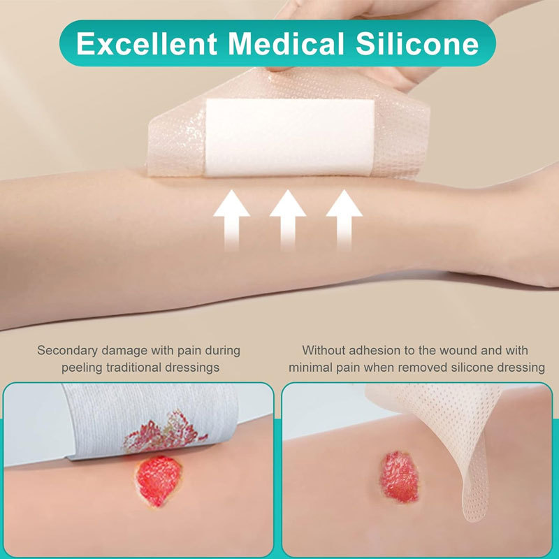 Pansement en mousse de silicone Ag