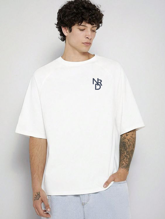 Natrada Cotton Oversized Crew Neck Half-Sleeve T-Shirt