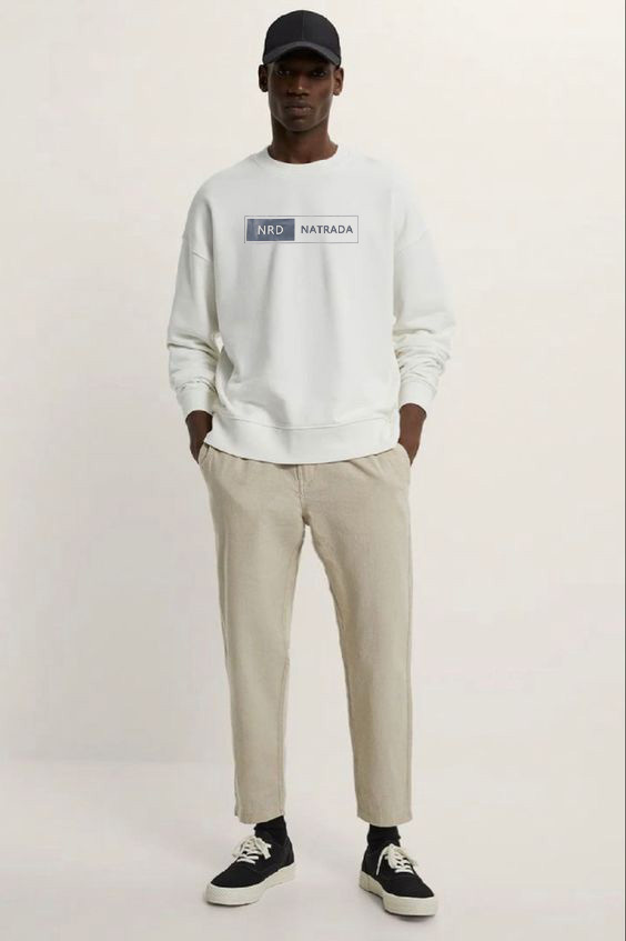 Natrada Cotton Crew Neck Long-Sleeve Sweatshirt