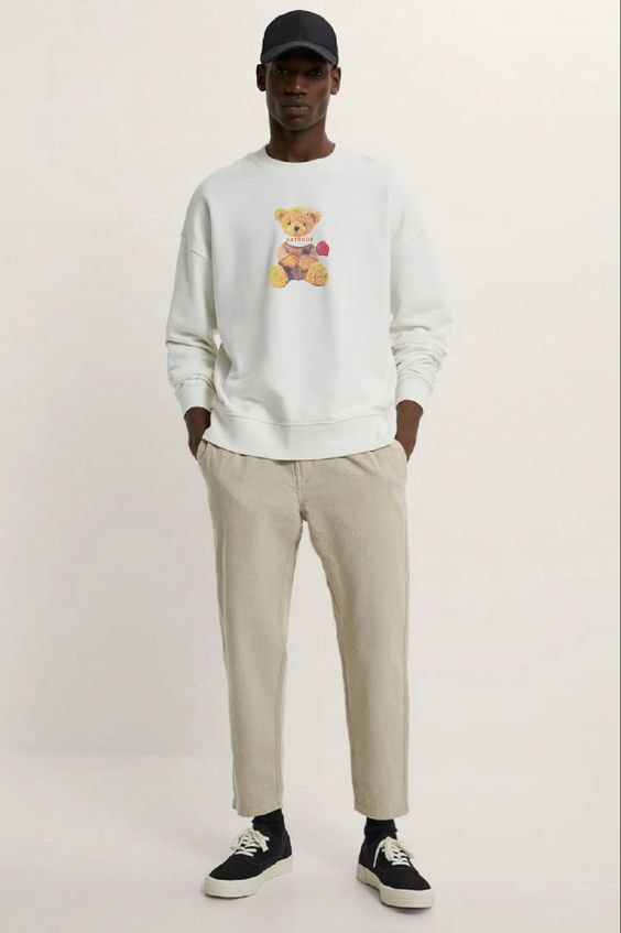 Natrada Cotton Crew Neck Long-Sleeve Sweatshirt