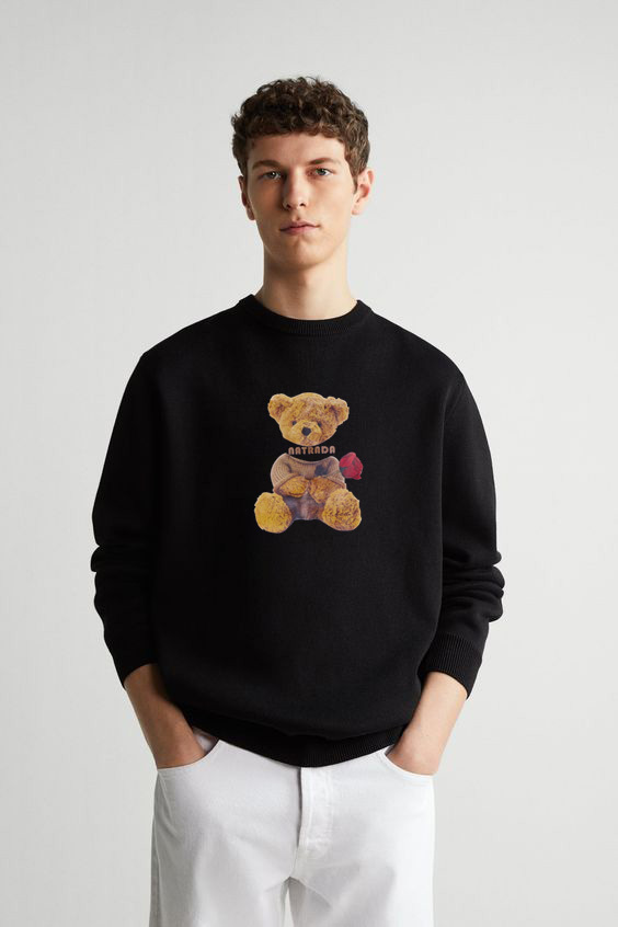 Natrada Cotton Crew Neck Long-Sleeve Sweatshirt