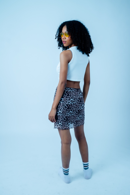 Natrada Leopard Mini Skirt