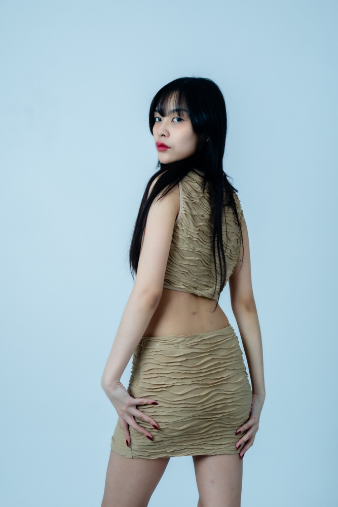 Natrada Lace Up Crop Top