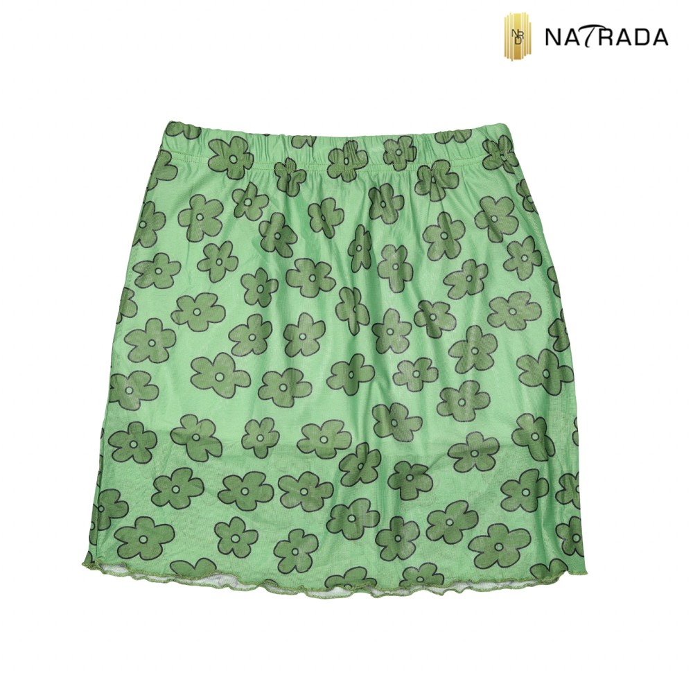 Natrada Floral Mini Skirt | Green