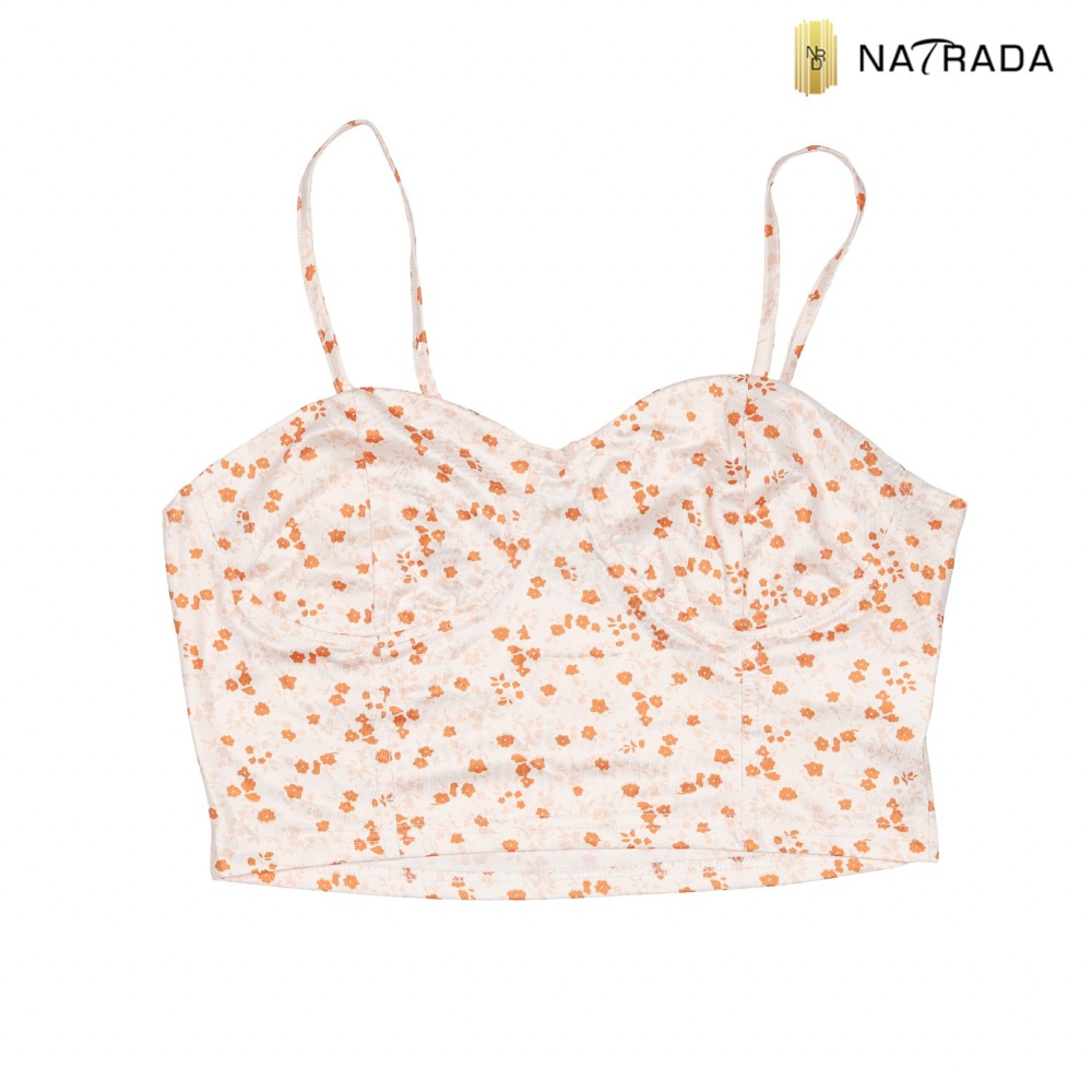 Natrada Ditsy Floral Corset style Cami Top | Orange