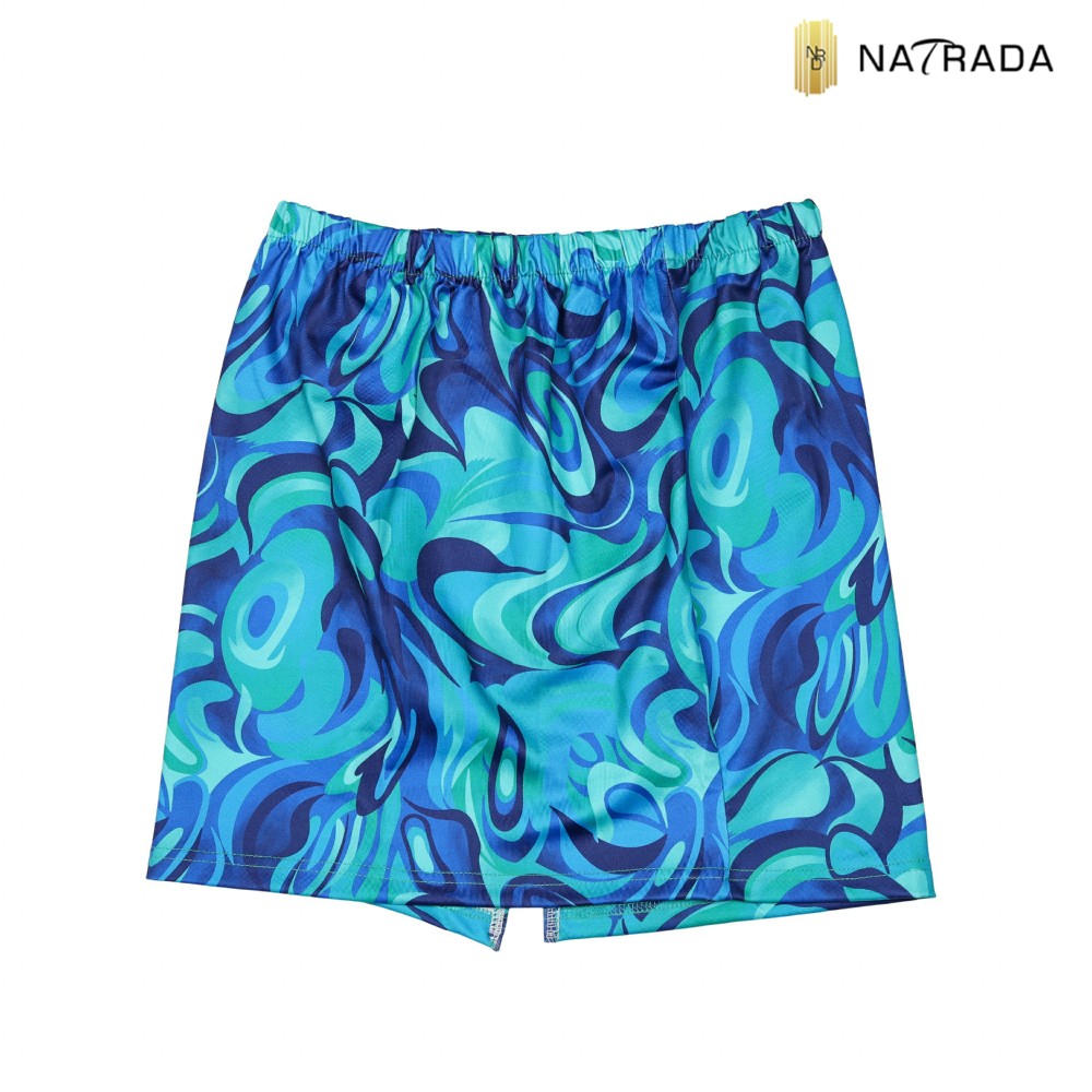 Natrada Pant Skirt | Blue, Graphic