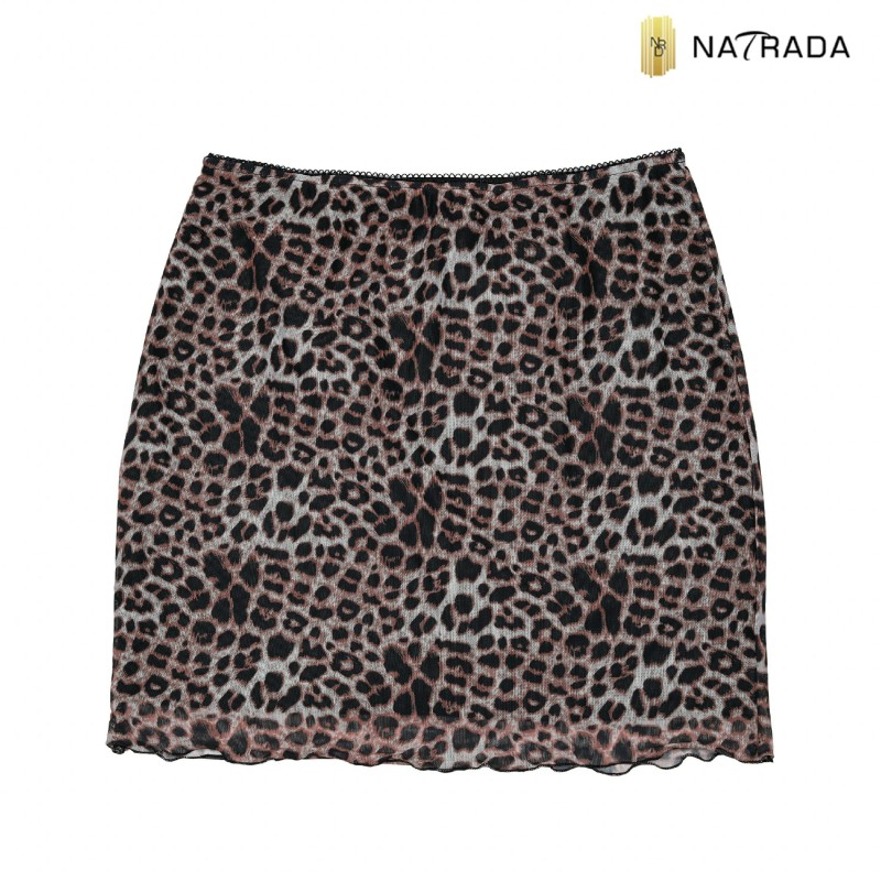 Natrada Leopard Mini Skirt