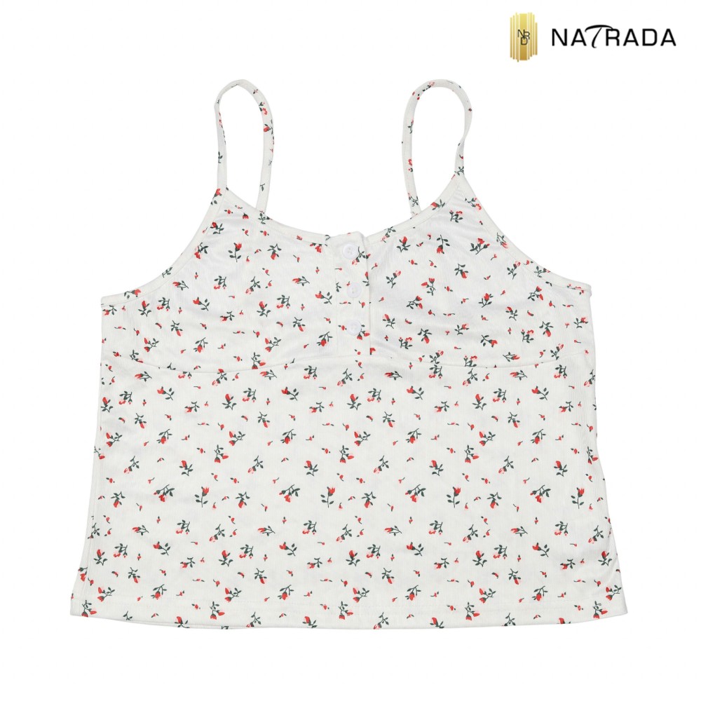 Natrada Floral Cami Top | White
