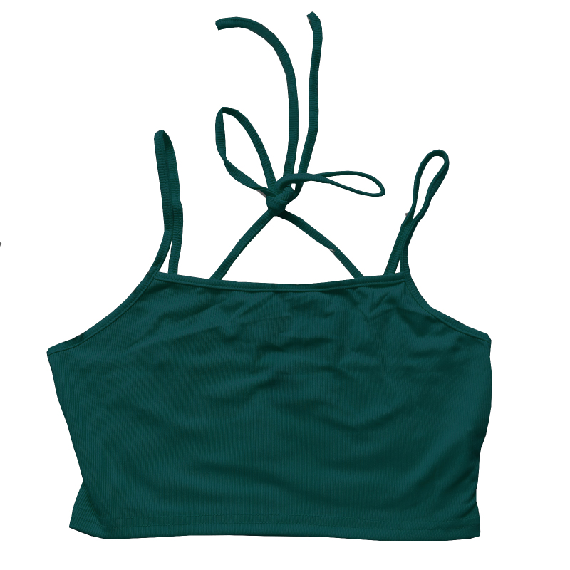 SHEIN Camisole Crop Top | Dark Green