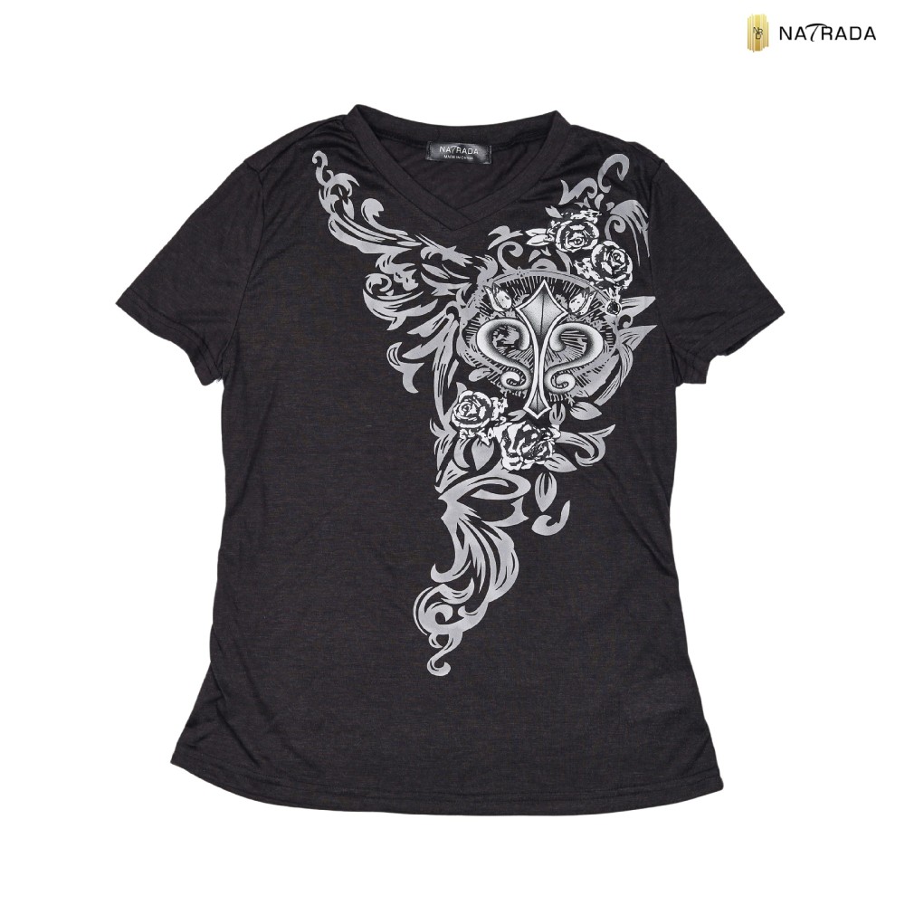 Natrada Graphic Print T-Shirt | Black