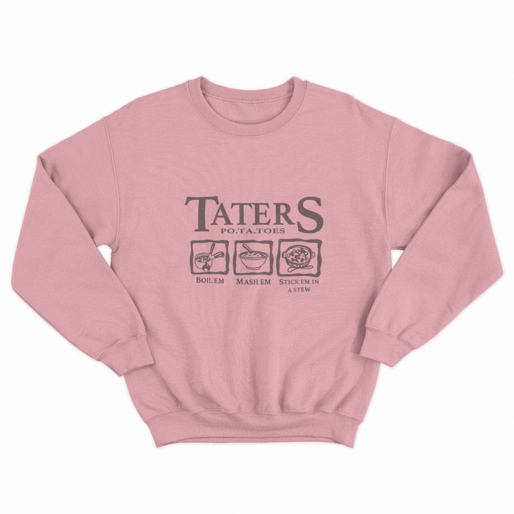 SHEIN Sweater Hoodie TATERS Print | Free Size