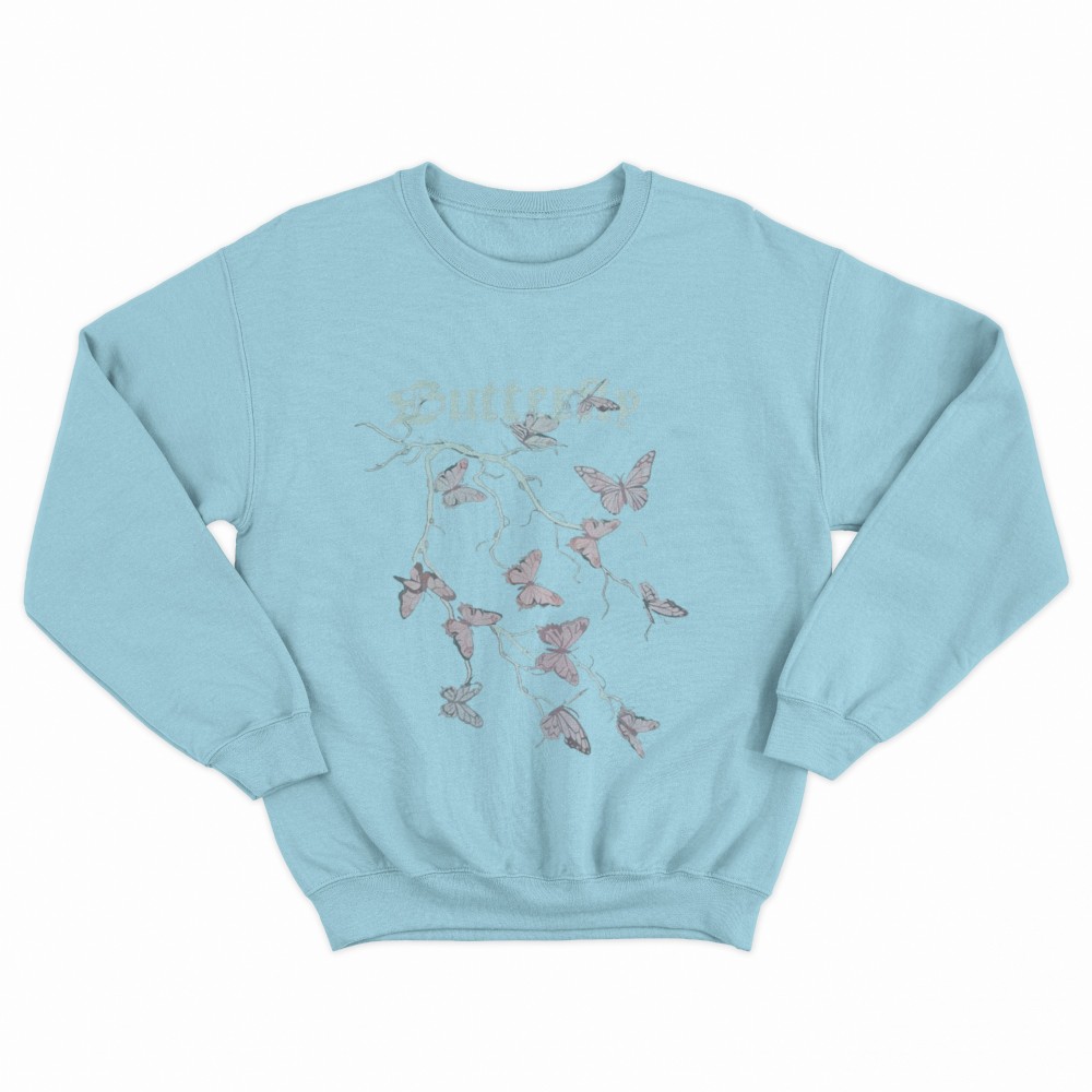 SHEIN Sweater Hoodie Butterfly Print | Free Size