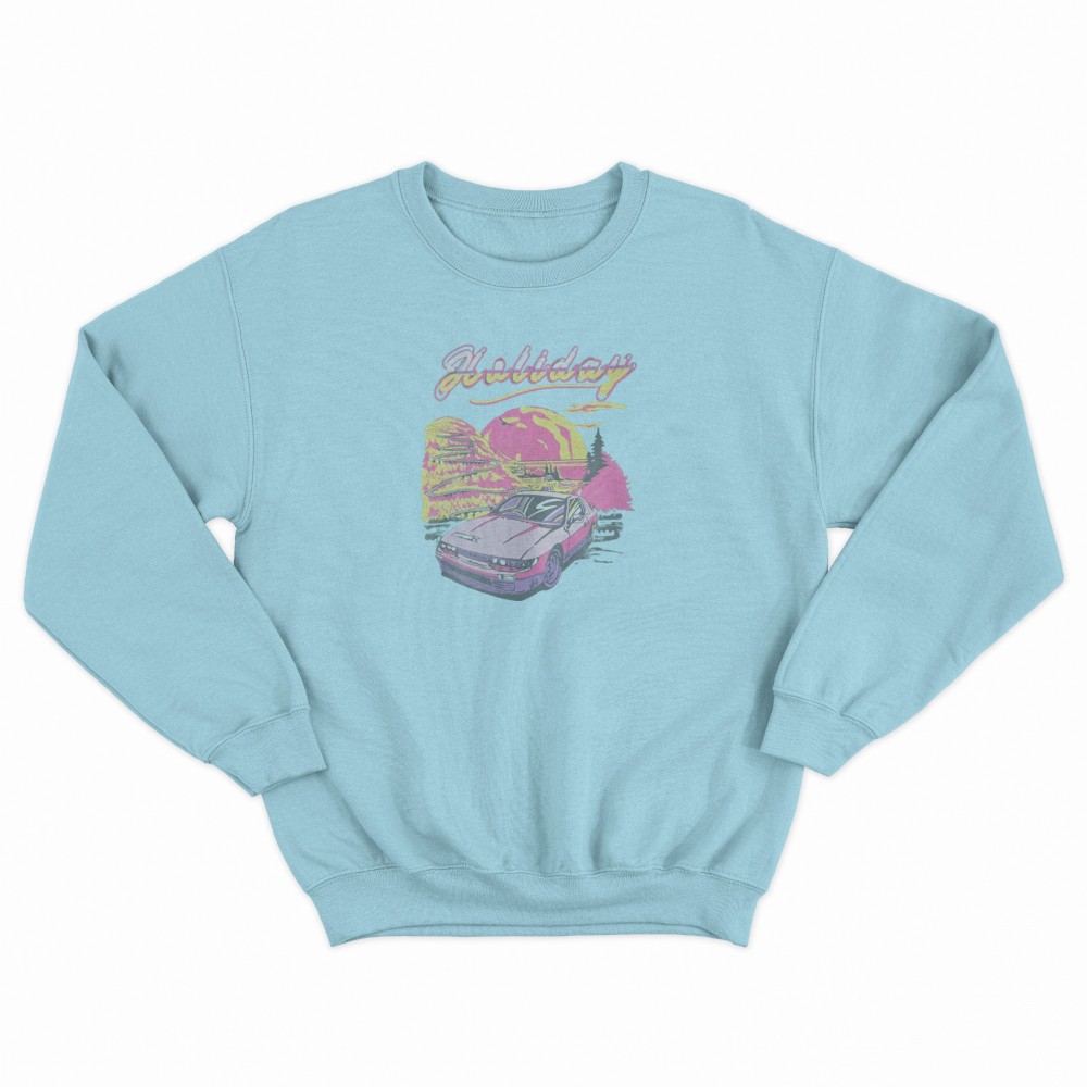 SHEIN Sweater Hoodie Holiday Car Print | Free Size