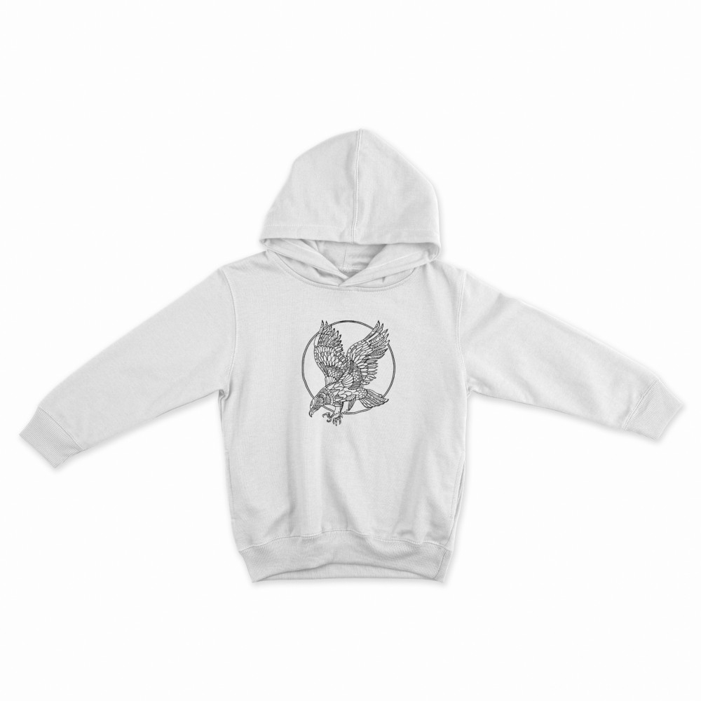 SHEIN Sweater Hoodie Eagle Print | Free Size