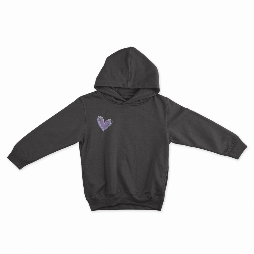 SHEIN Sweater Hoodie Heart Print | Free Size