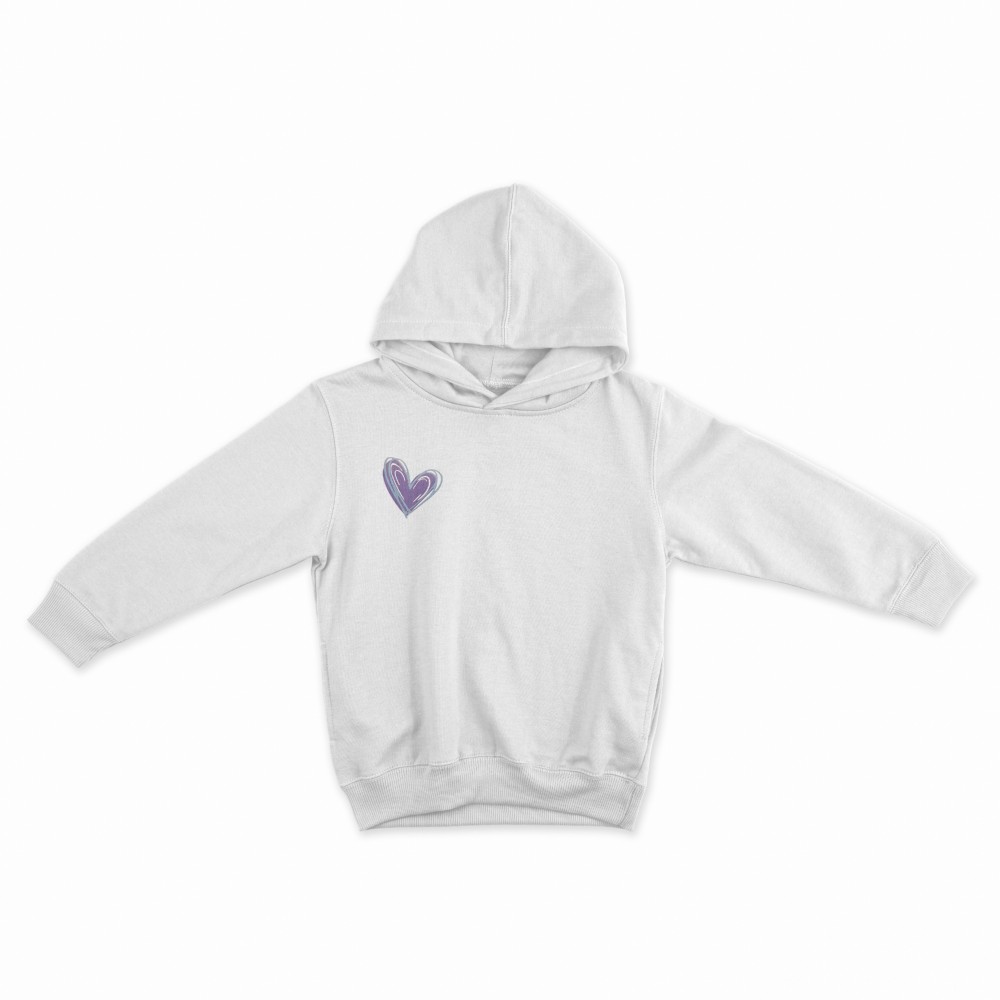 SHEIN Sweater Hoodie Heart Print | Free Size