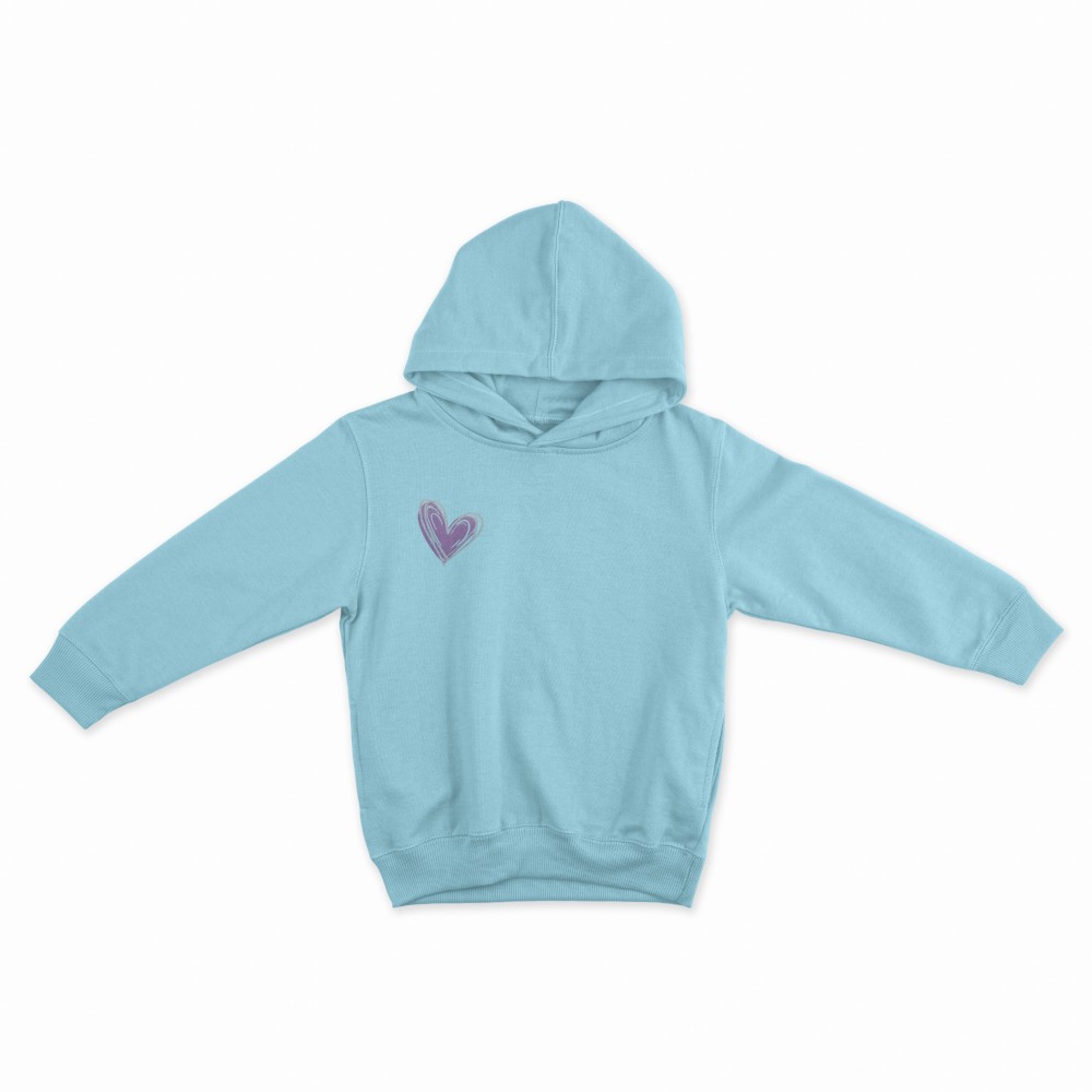 SHEIN Sweater Hoodie Heart Print | Free Size