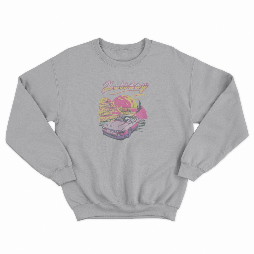 SHEIN Sweater Hoodie Holiday Car Print | Free Size