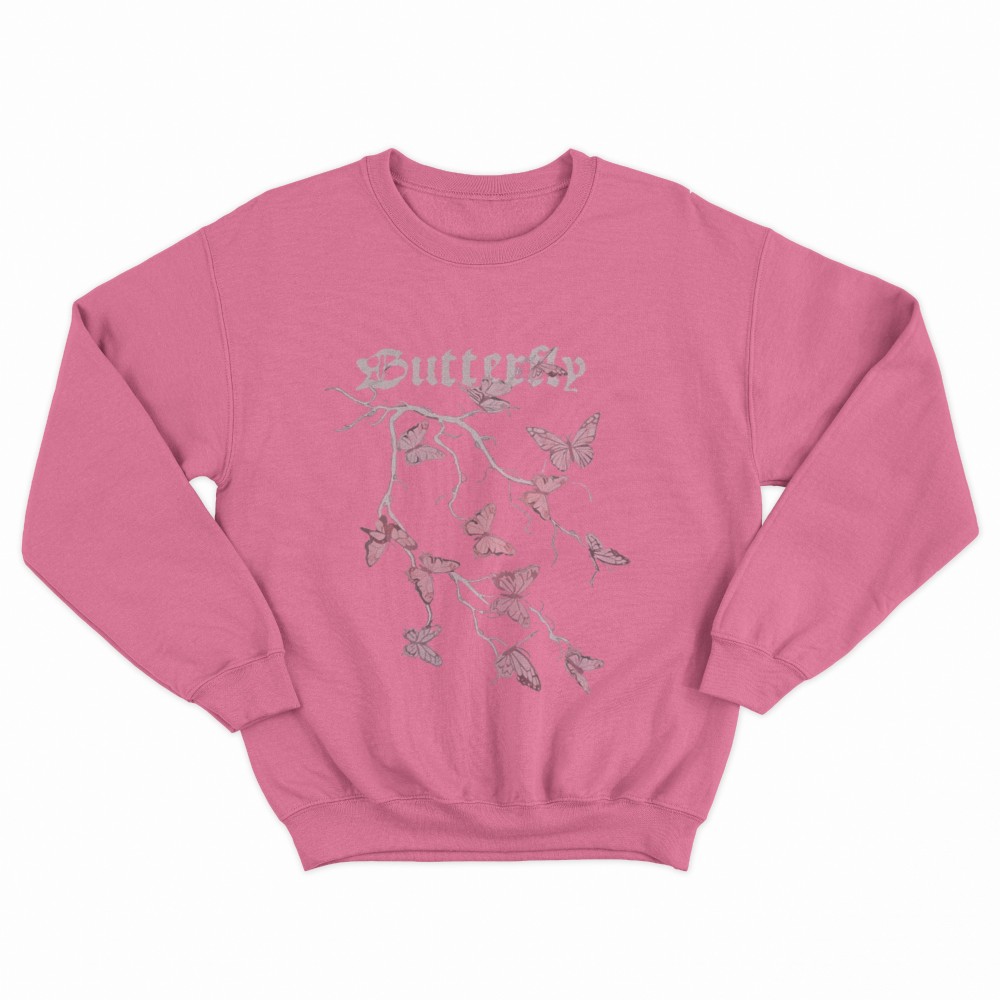 SHEIN Sweater Hoodie Butterfly Print | Free Size