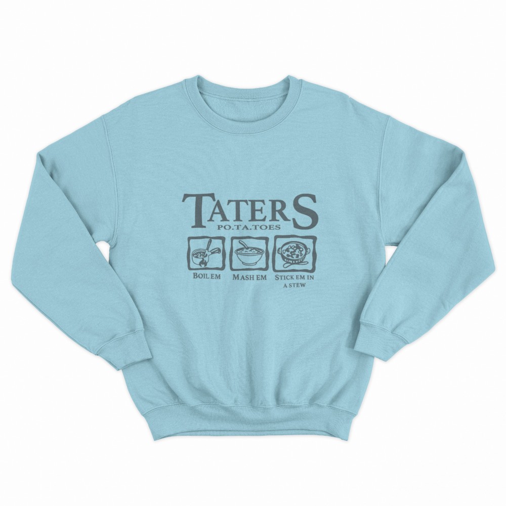 SHEIN Sweater Hoodie TATERS Print | Free Size