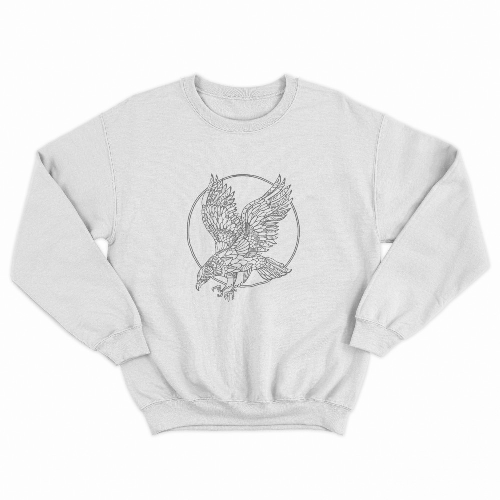 SHEIN Sweater Hoodie Eagle Print | Free Size