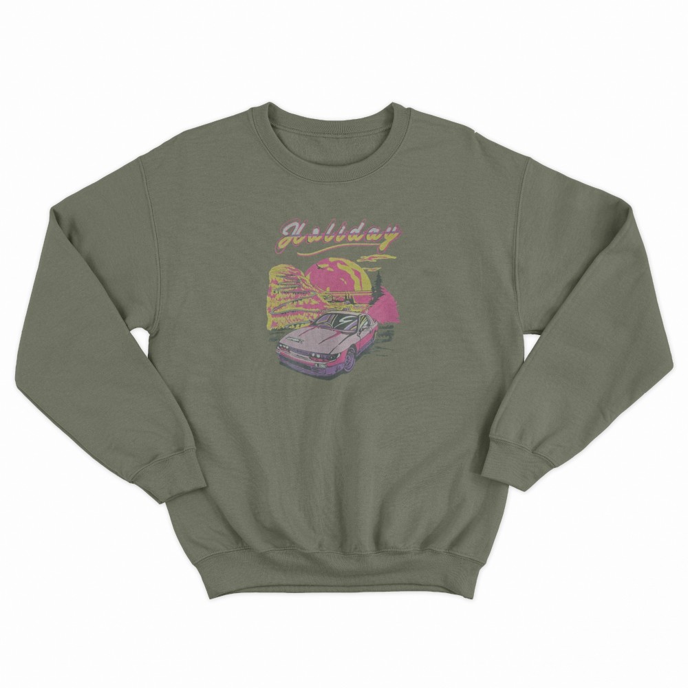 SHEIN Sweater Hoodie Holiday Car Print | Free Size