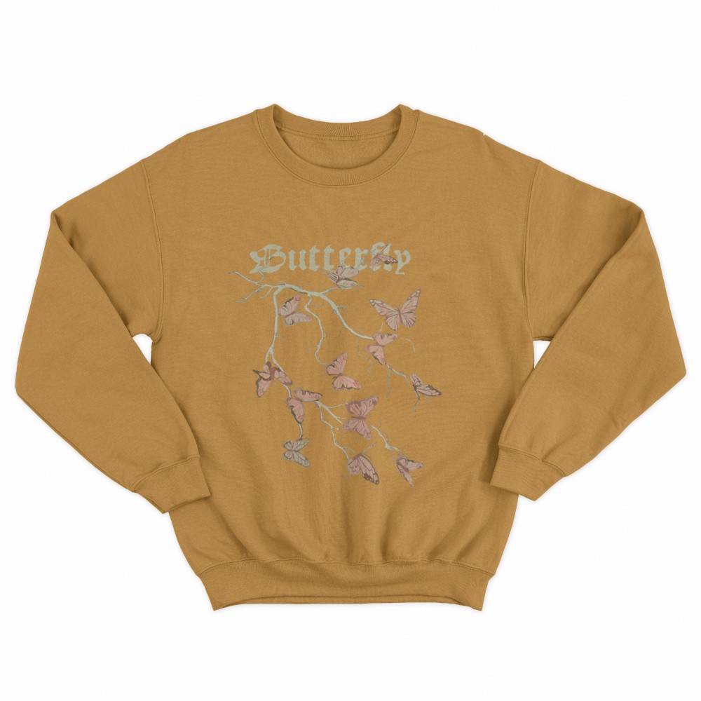 SHEIN Sweater Hoodie Butterfly Print | Free Size