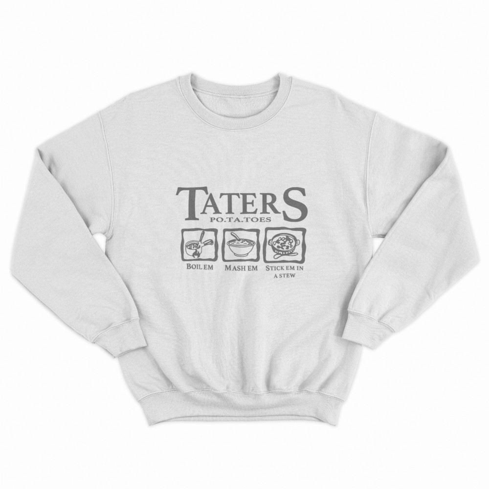 SHEIN Sweater Hoodie TATERS Print | Free Size