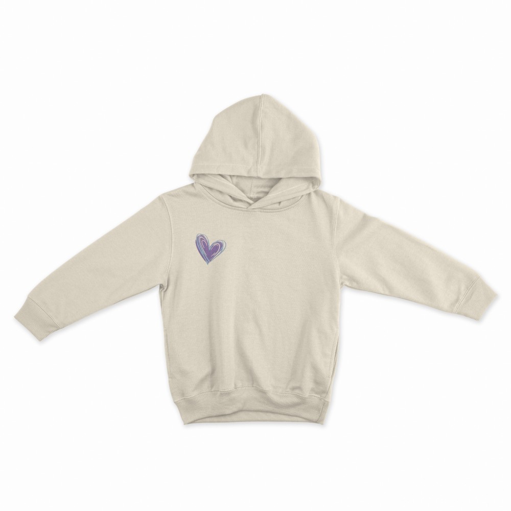 SHEIN Sweater Hoodie Heart Print | Free Size