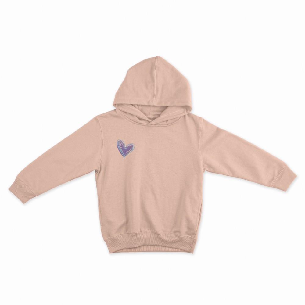 SHEIN Sweater Hoodie Heart Print | Free Size