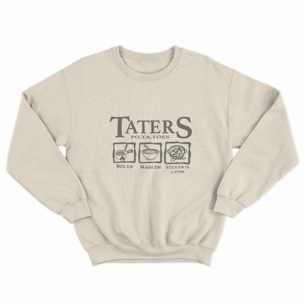 SHEIN Sweater Hoodie TATERS Print | Free Size